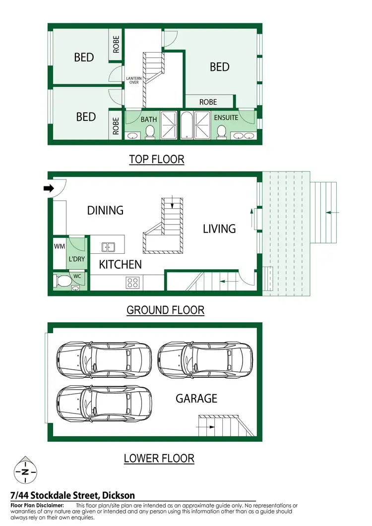Floorplan of Homely townhouse listing, 7/44 Stockdale Street, Dickson ACT 2602