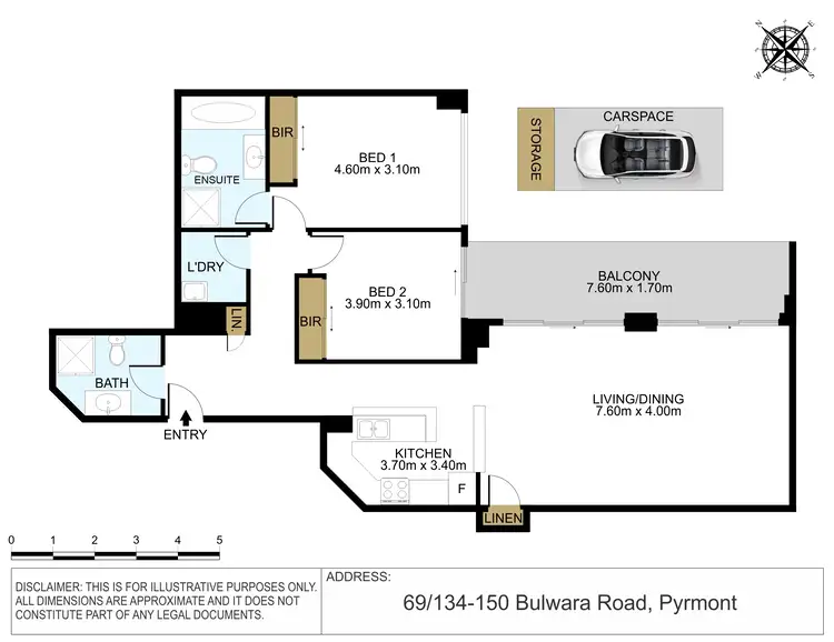 Floorplan of Homely apartment listing, 69/134-150 Bulwara Road, Pyrmont NSW 2009