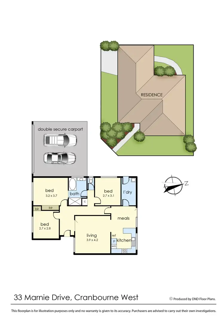 Floorplan of Homely house listing, 33 Marnie Drive, Cranbourne West VIC 3977