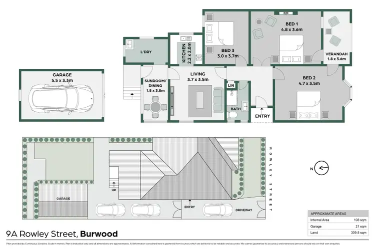 Floorplan of Homely semi-detached listing, 9A Rowley Street, Burwood NSW 2134