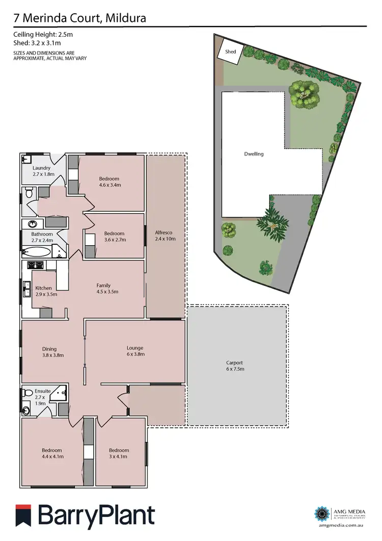 Floorplan of Homely house listing, 7 Merinda Court, Mildura VIC 3500