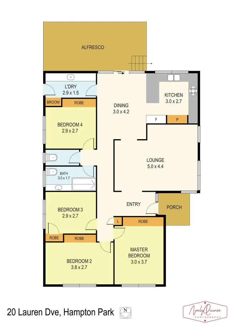 Floorplan of Homely house listing, 20 Lauren Drive, Hampton Park VIC 3976