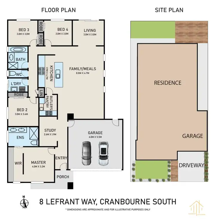 Floorplan of Homely house listing, 8 Lefrant Way, Cranbourne South VIC 3977