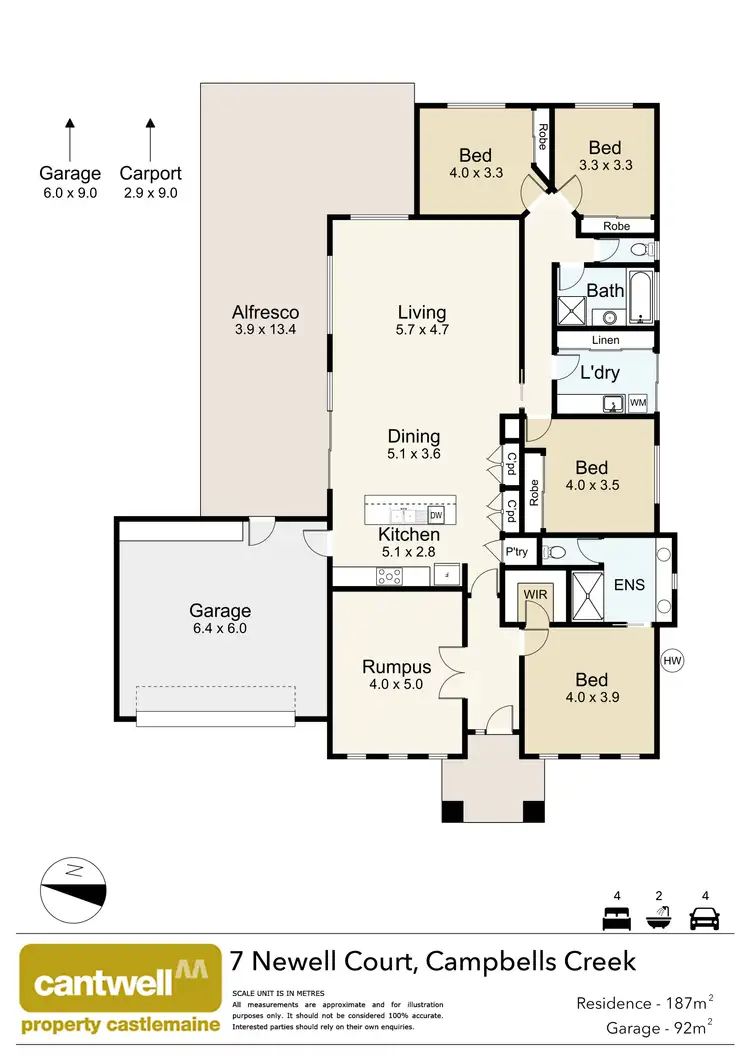 Floorplan of Homely house listing, 7 Newell Court, Campbells Creek VIC 3451