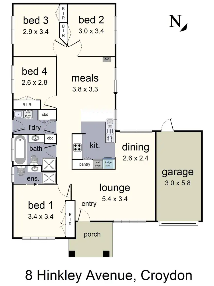 Floorplan of Homely house listing, 8 Hinkley Avenue, Croydon VIC 3136