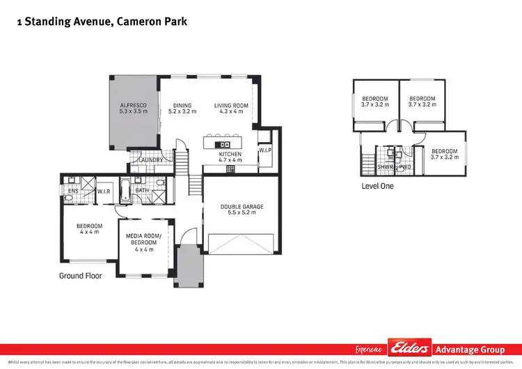 Floorplan of Homely house listing, 1 Standing Avenue, Cameron Park NSW 2285