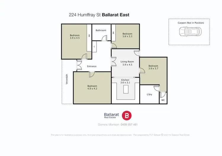 Floorplan of Homely house listing, 224 Humffray Street North, Ballarat East VIC 3350