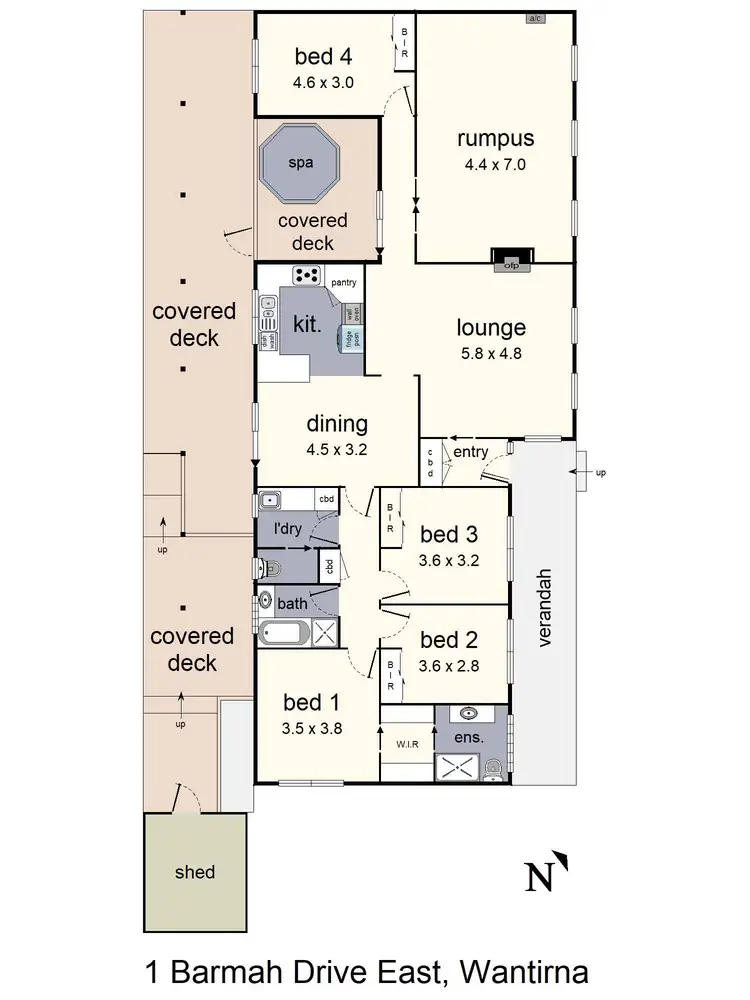 Floorplan of Homely house listing, 1 Barmah Drive, Wantirna VIC 3152