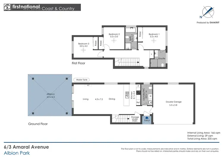 Floorplan of Homely townhouse listing, 6/3 Amaral Avenue, Albion Park NSW 2527