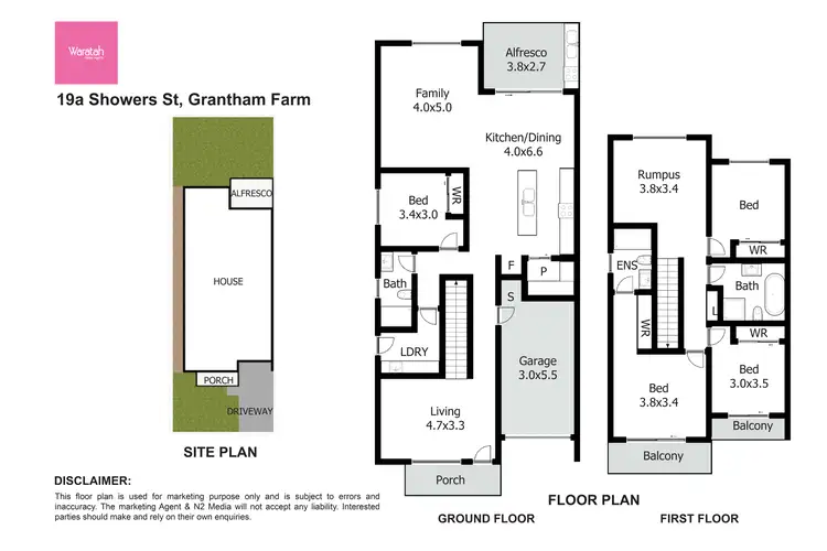 Floorplan of Homely house listing, 19A Showers Street, Riverstone NSW 2765