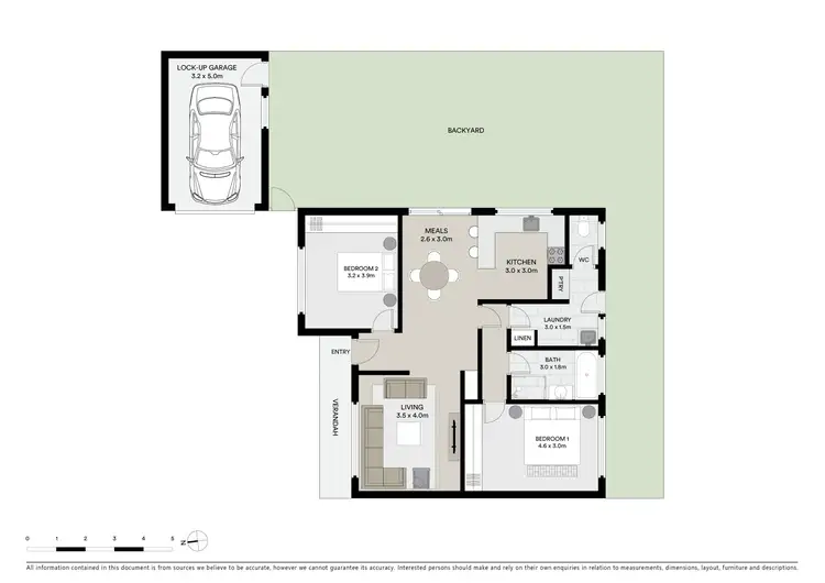 Floorplan of Homely unit listing, 2/1 Adela Street, Wendouree VIC 3355