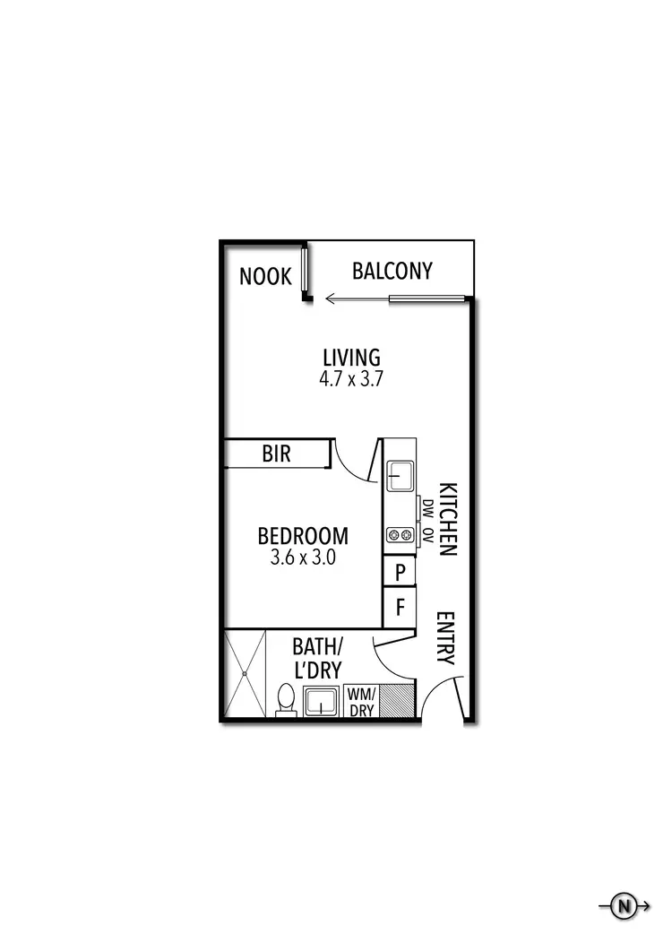 Floorplan of Homely apartment listing, 804/1a Yarra Street, South Yarra VIC 3141