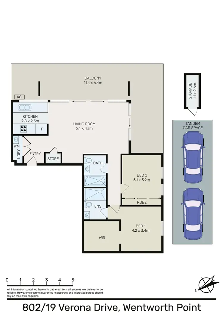 Floorplan of Homely unit listing, 802/19 Verona Drive, Wentworth Point NSW 2127