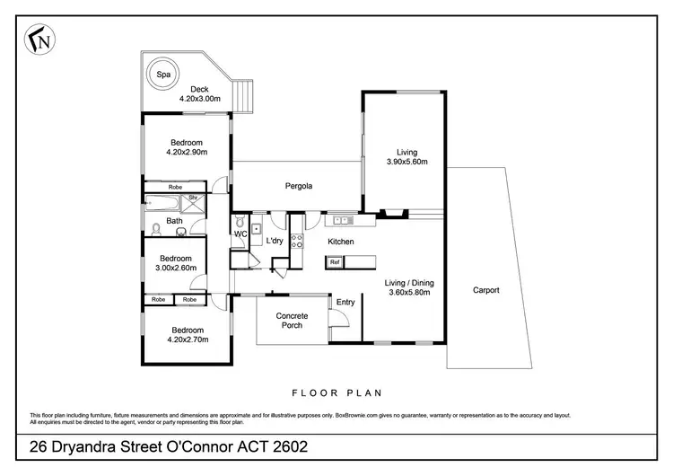 Floorplan of Homely house listing, 26 Dryandra Street, O'connor ACT 2602
