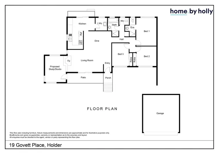 Floorplan of Homely townhouse listing, 19 Govett Place, Holder ACT 2611