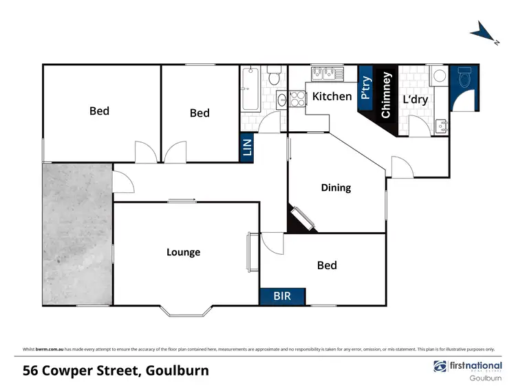 Floorplan of Homely house listing, 56 Cowper Street, Goulburn NSW 2580