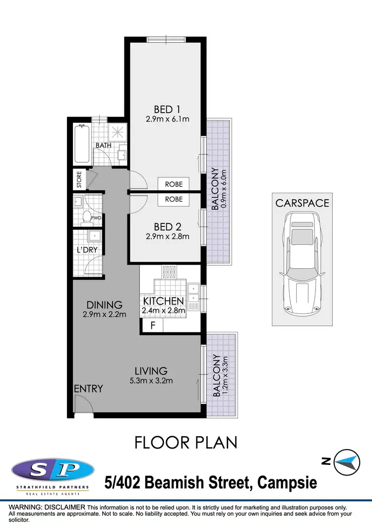 Floorplan of Homely apartment listing, 5/402 Beamish Street, Campsie NSW 2194