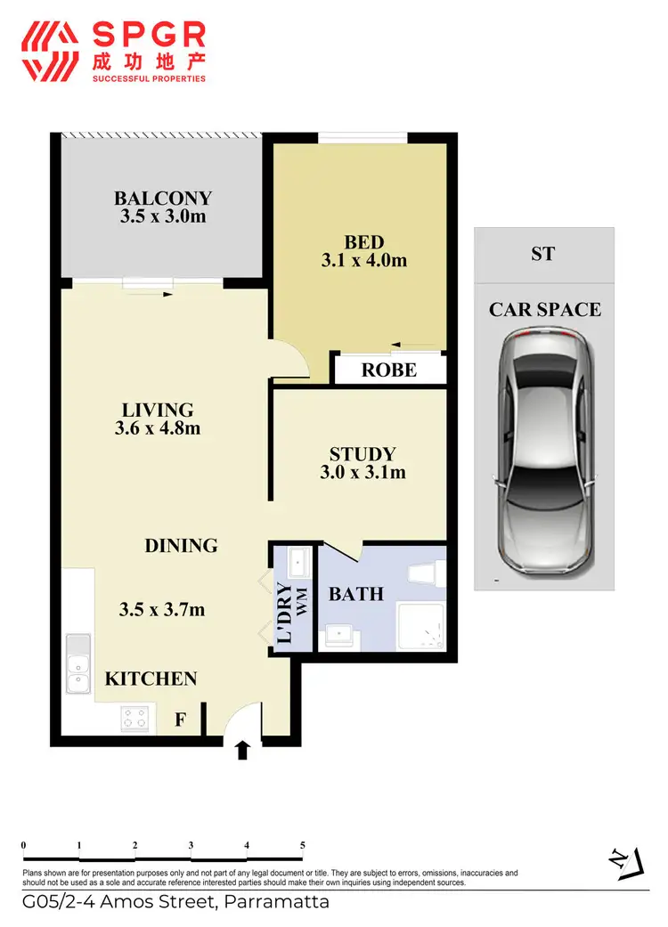 Floorplan of Homely apartment listing, G05/2-4 Amos Street, Parramatta NSW 2150