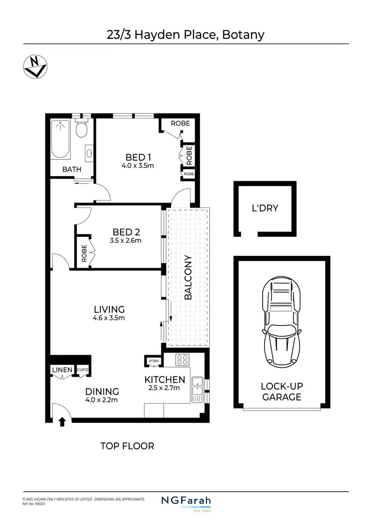 Floorplan of Homely apartment listing, 23/3 Hayden Place, Botany NSW 2019
