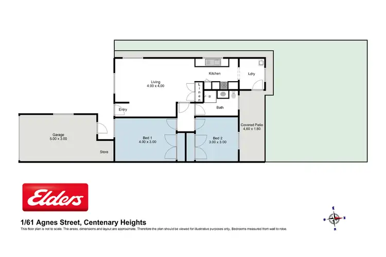 Floorplan of Homely unit listing, 1/61 Agnes Street, Centenary Heights QLD 4350