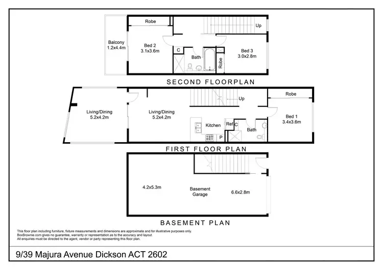 Floorplan of Homely townhouse listing, 9/39 Majura Avenue, Dickson ACT 2602