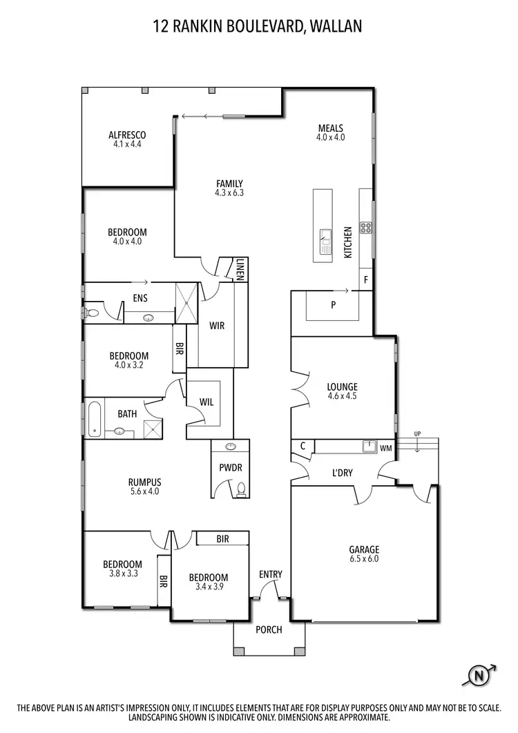 Floorplan of Homely house listing, 12 Rankin Boulevard, Wallan VIC 3756