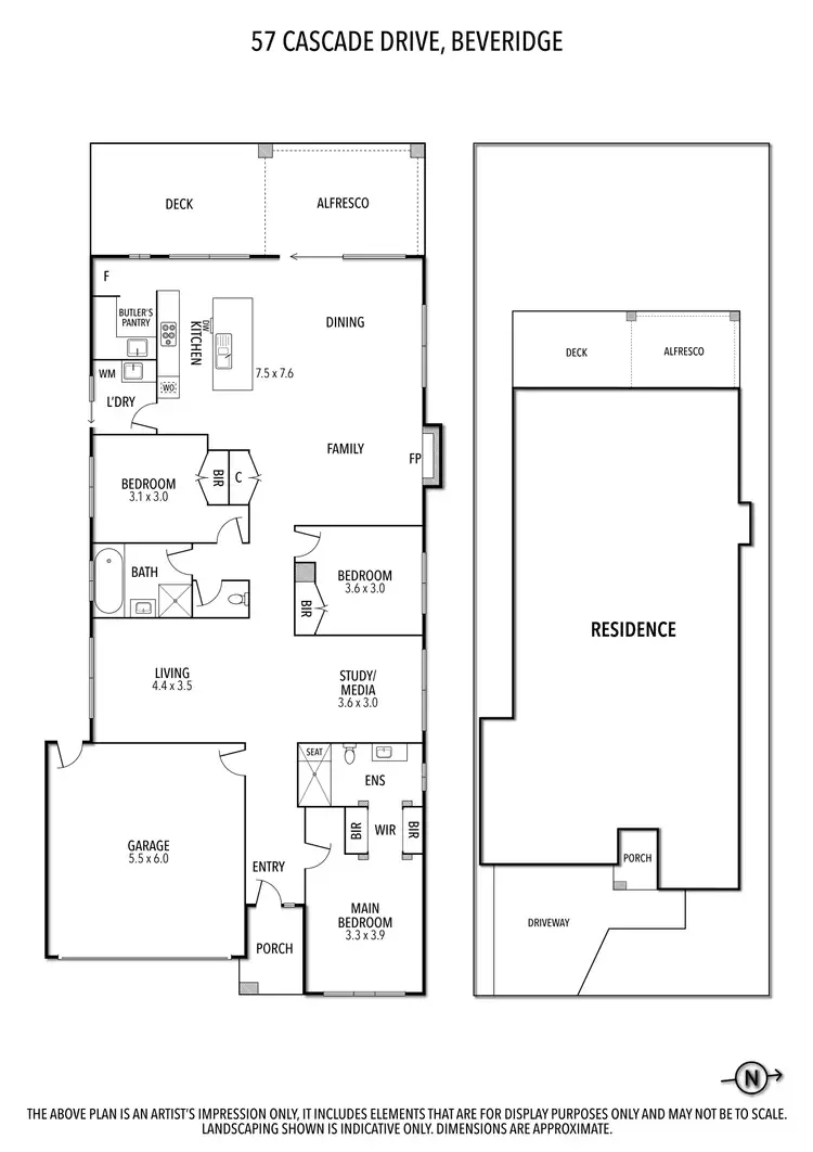 Floorplan of Homely house listing, 57 Cascade Drive, Beveridge VIC 3753