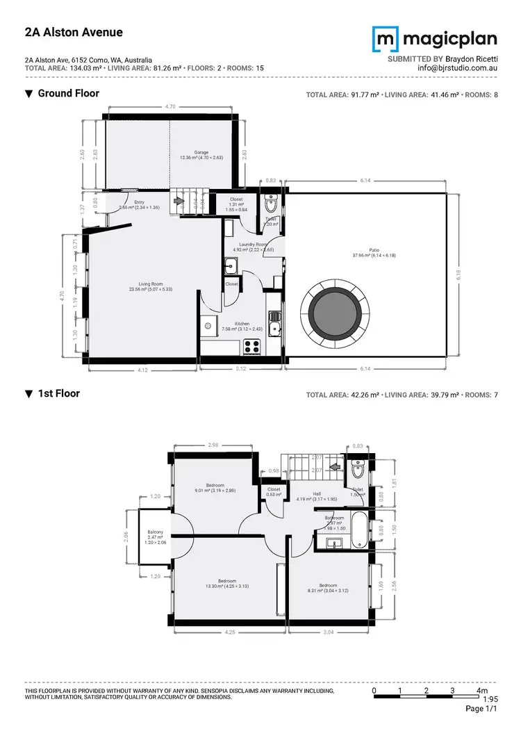 Floorplan of Homely townhouse listing, 2a Alston Avenue, Como WA 6152