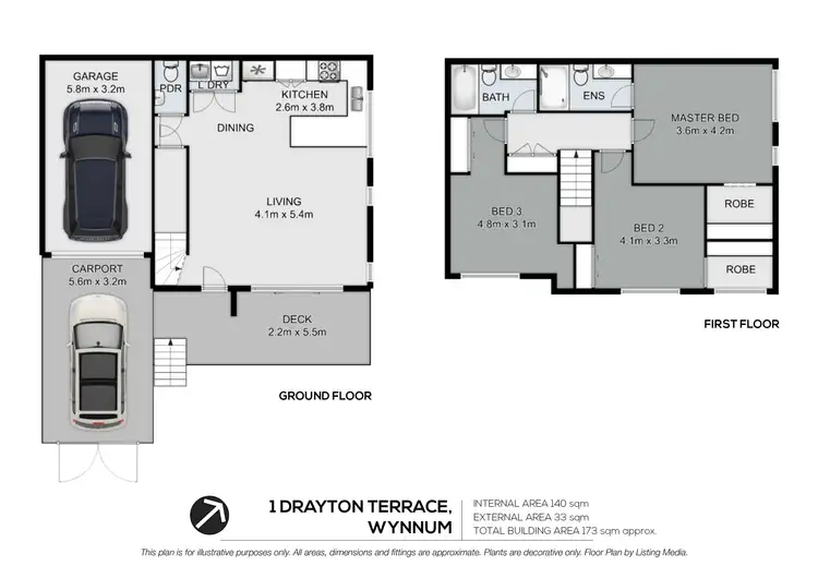 Floorplan of Homely house listing, 1 Drayton Terrace, Wynnum QLD 4178