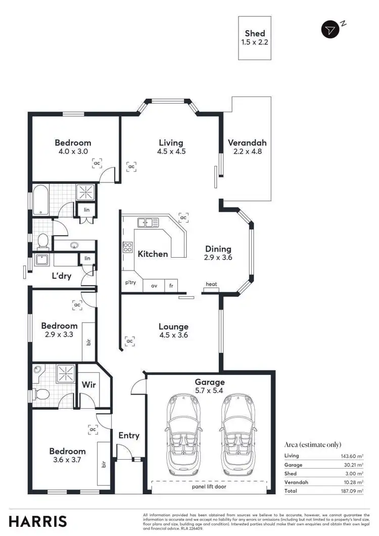Floorplan of Homely house listing, 12 Creek Rise, Salisbury Heights SA 5109