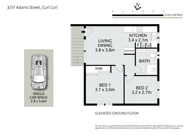 Floorplan of Homely apartment listing, 3/37 Adams Street, Curl Curl NSW 2096
