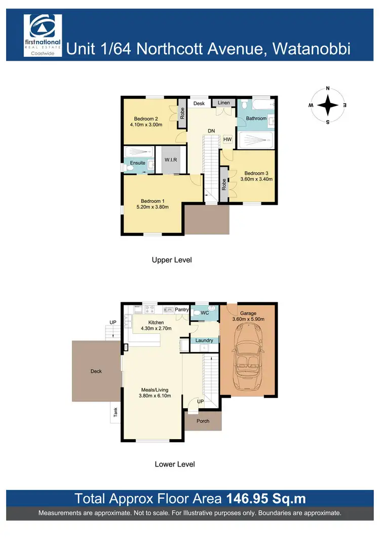 Floorplan of Homely semi-detached listing, 1/64 Northcott Avenue, Watanobbi NSW 2259