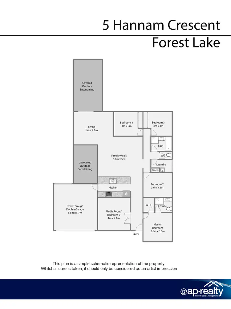 Floorplan of Homely house listing, 5 Hannam Crescent, Forest Lake QLD 4078