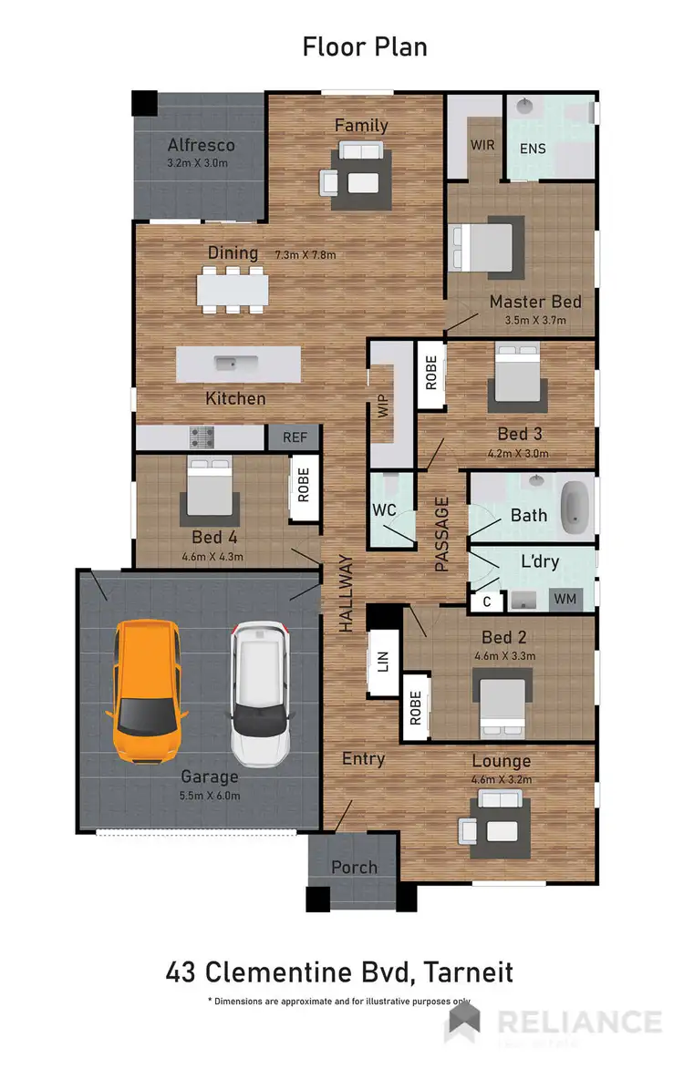 Floorplan of Homely house listing, 43 Clementine Boulevard, Tarneit VIC 3029