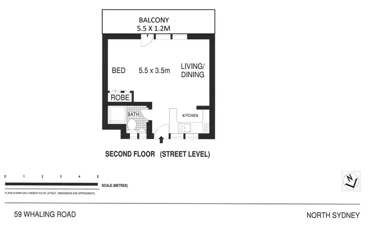 Floorplan of Homely studio listing, 10/59 Whaling Road, North Sydney NSW 2060