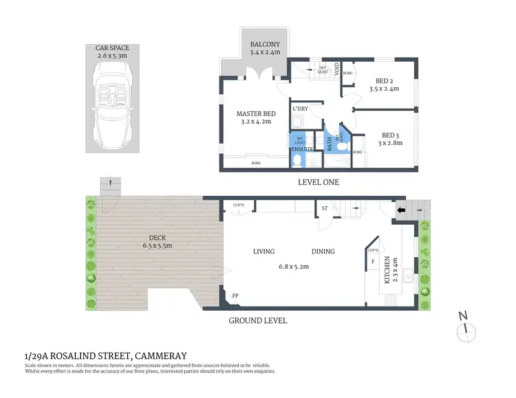 Floorplan of Homely townhouse listing, 1/29a Rosalind Street, Cammeray NSW 2062