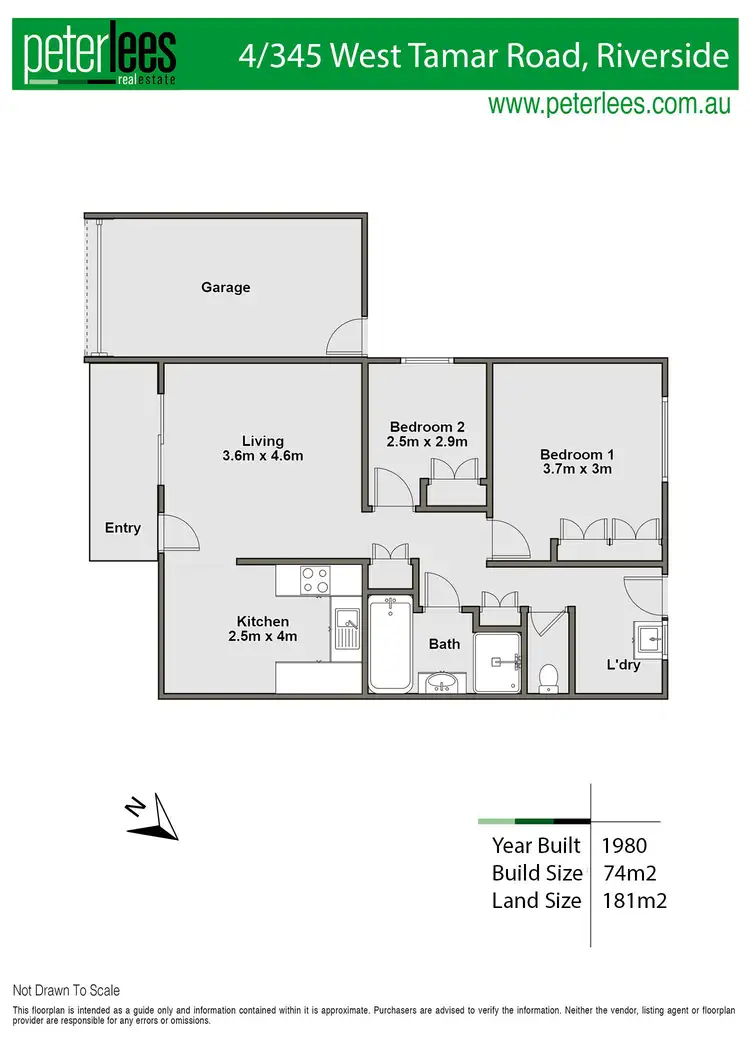 Floorplan of Homely unit listing, 4/345 West Tamar Road, Riverside TAS 7250