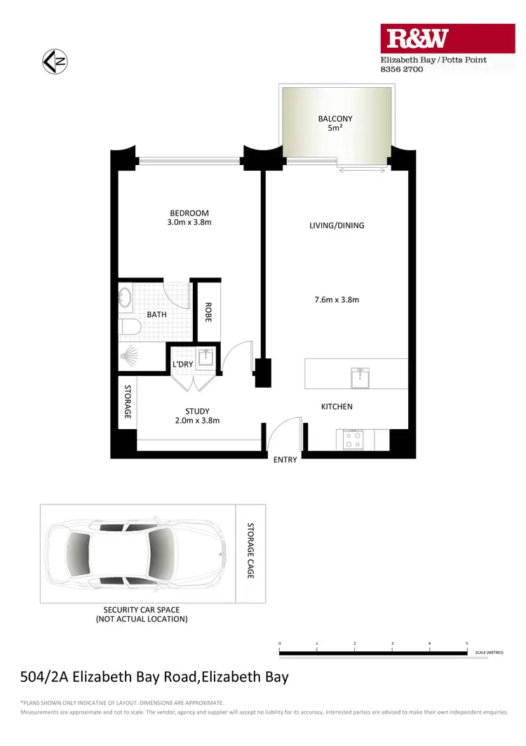 Floorplan of Homely apartment listing, 504/2a Elizabeth Bay Road, Elizabeth Bay NSW 2011