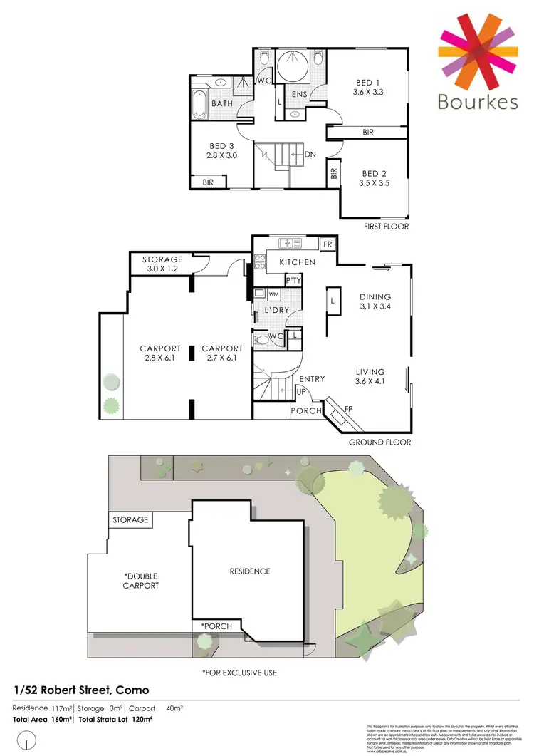 Floorplan of Homely townhouse listing, 1/52 Robert Street, Como WA 6152