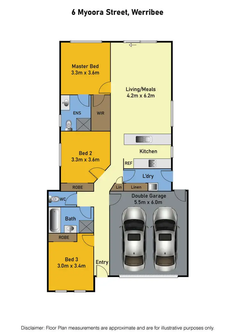 Floorplan of Homely house listing, 6 Myoora Street, Werribee VIC 3030