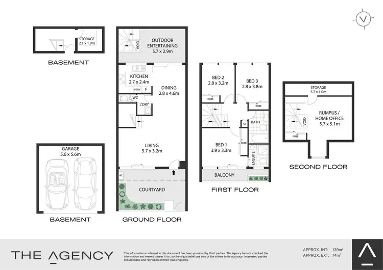 Floorplan of Homely townhouse listing, 3/1 Rawson Street, Neutral Bay NSW 2089