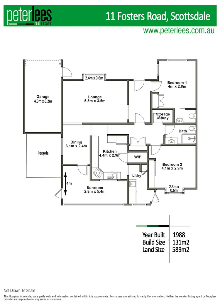 Floorplan of Homely house listing, 11 Fosters Road, Scottsdale TAS 7260