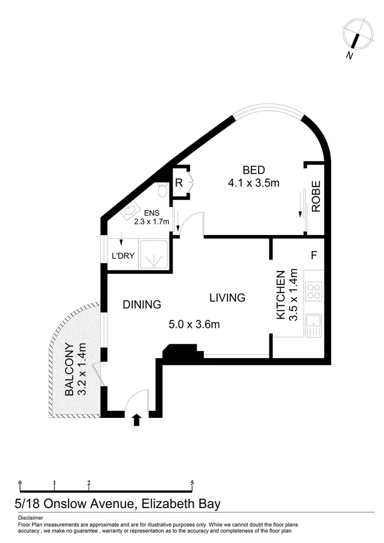 Floorplan of Homely apartment listing, 5/18 Onslow Avenue, Elizabeth Bay NSW 2011
