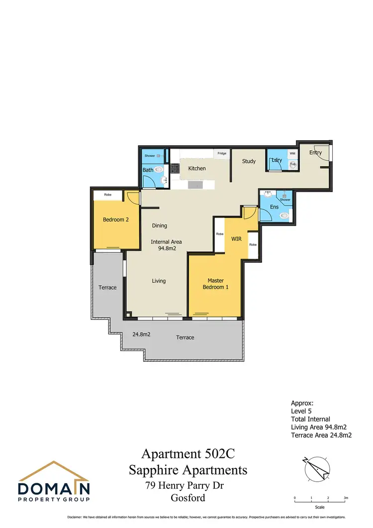 Floorplan of Homely apartment listing, Level 5/502C/79 Henry Parry Drive, Gosford NSW 2250