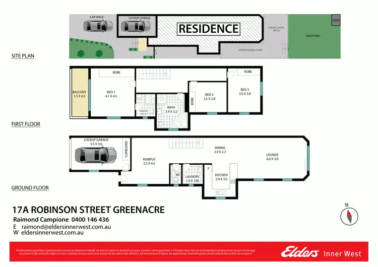 Floorplan of Homely semi-detached listing, 17A Robinson Street, Greenacre NSW 2190