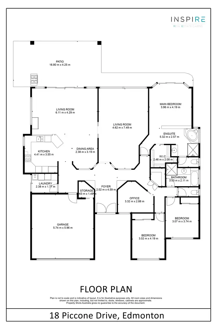 Floorplan of Homely house listing, 18 Piccone Drive, Edmonton QLD 4869