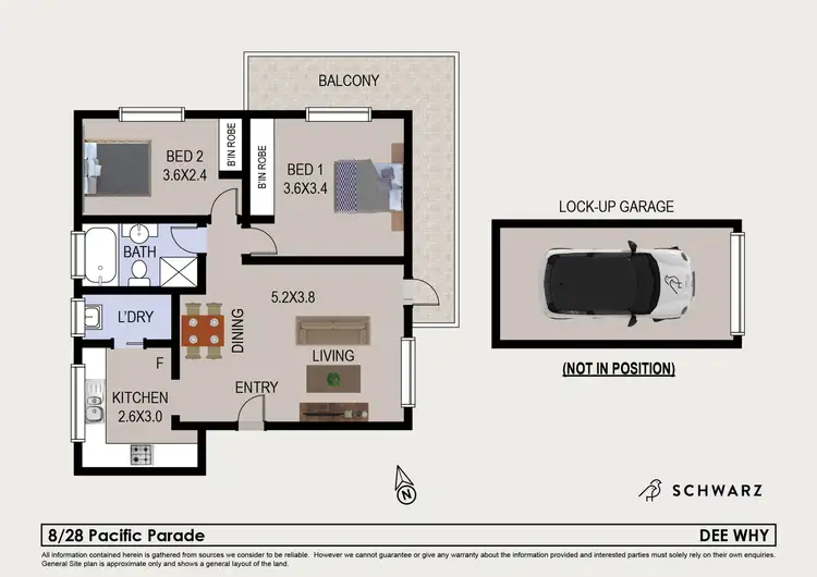 Floorplan of Homely unit listing, 8/28 Pacific Parade, Dee Why NSW 2099