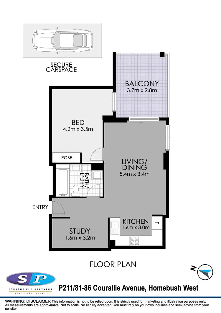Floorplan of Homely apartment listing, P211/81-86 Courallie Avenue, Homebush West NSW 2140