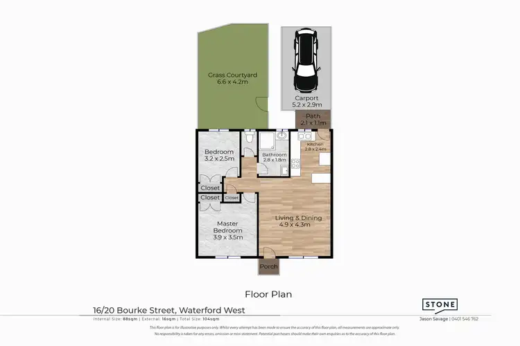 Floorplan of Homely townhouse listing, 16/20 Bourke Street, Waterford West QLD 4133