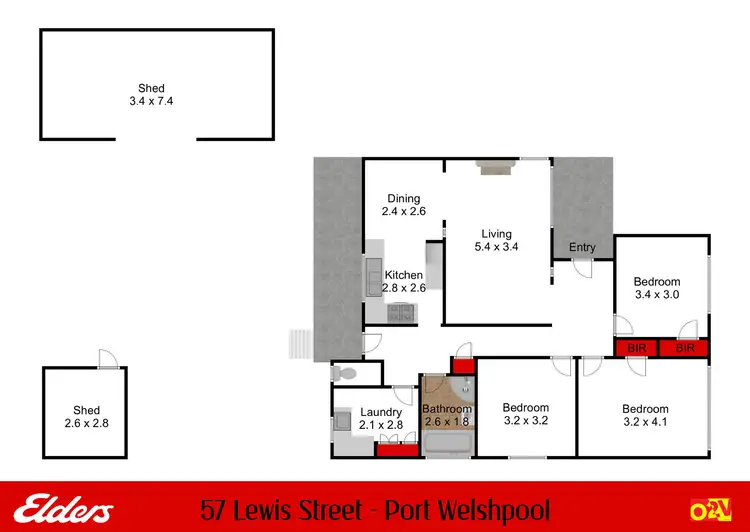 Floorplan of Homely house listing, 57 Lewis Street, Port Welshpool VIC 3965